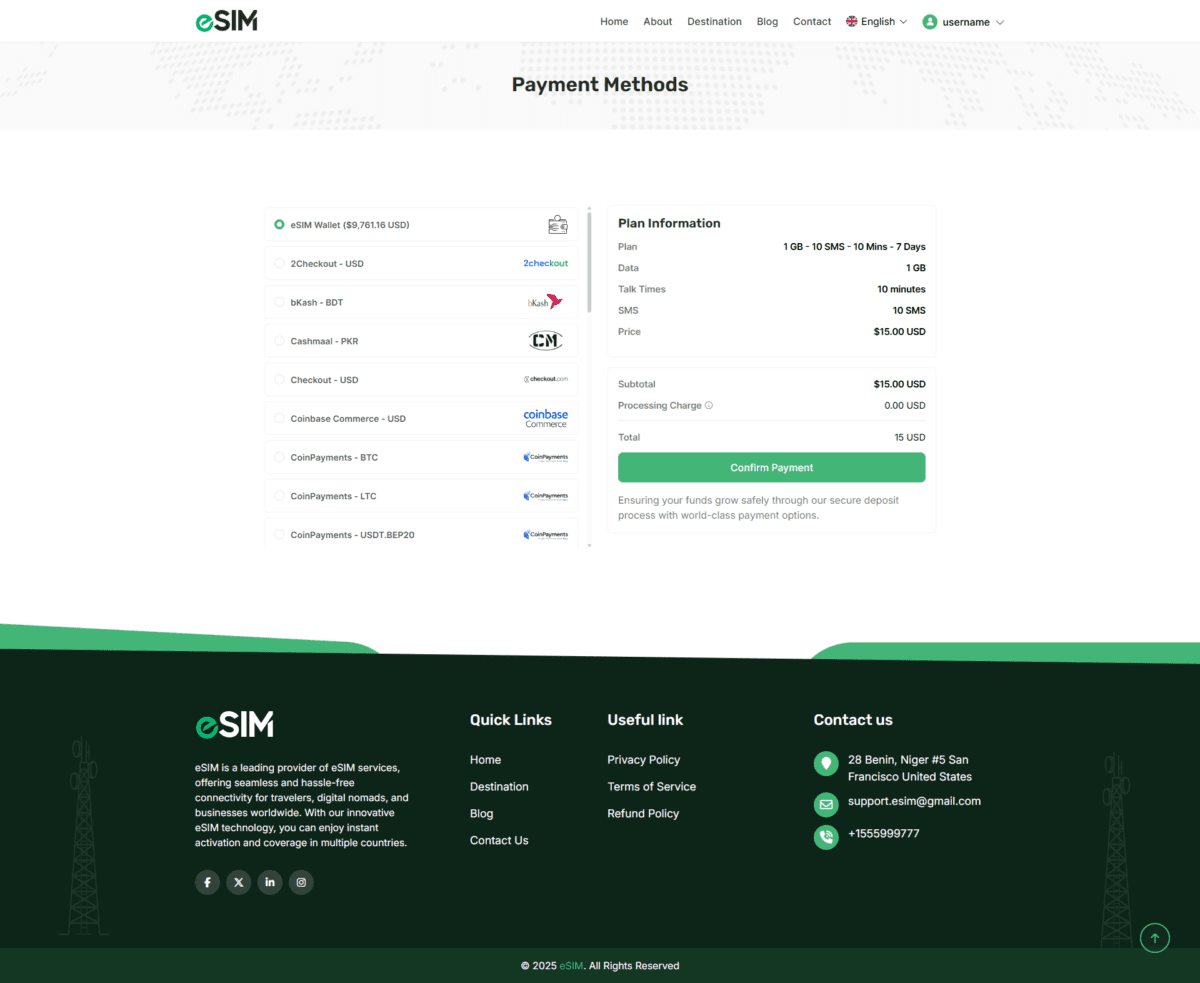 eSIM - International eSIM And Data Purchase Platform For Sale . This Codecanyon Scripts With Full Original Regular License With Full Updated And License - Image 3