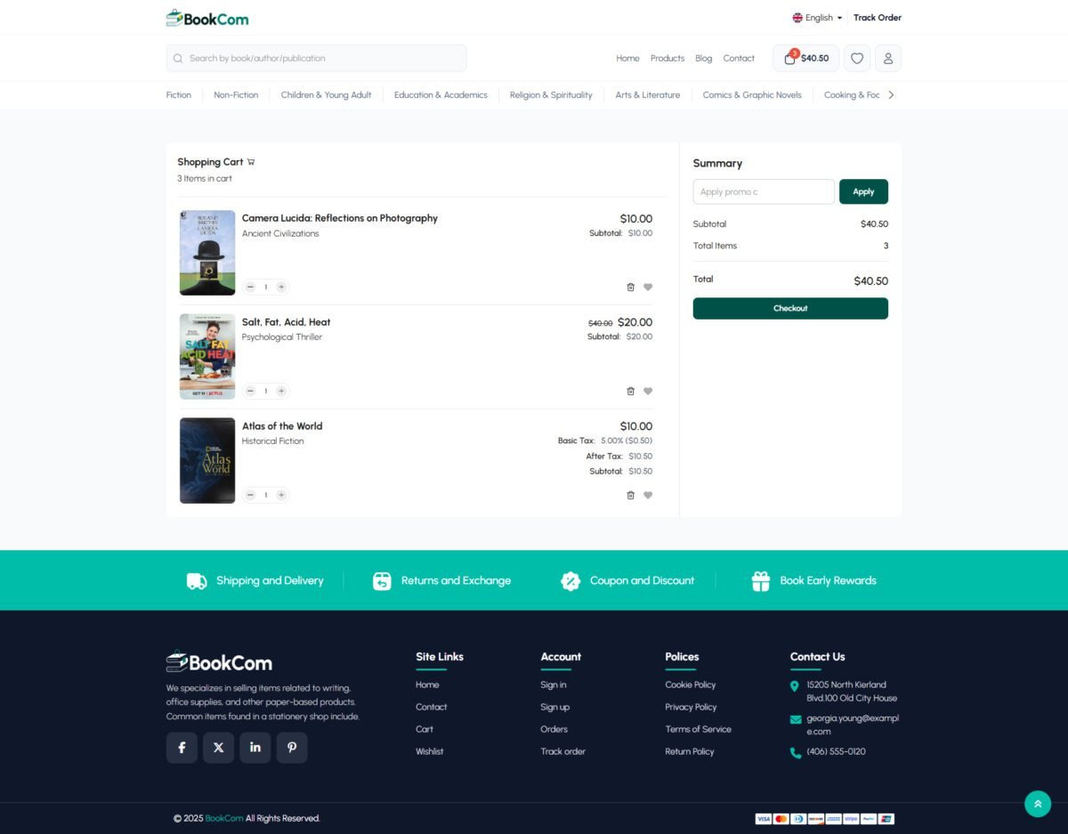 BookCom - Book Selling Ecommerce Platform | Online Bookstore . For Sale This Code Scripts With Full Regular License & Lifetime Updated Guaranteed - Image 4