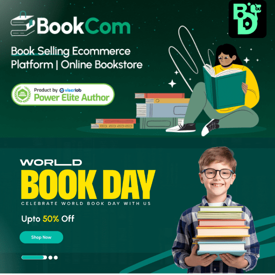 BookCom - Book Selling Ecommerce Platform Online Bookstore . For Sale This Code Scripts With Full Regular License & Lifetime Updated Guaranteed