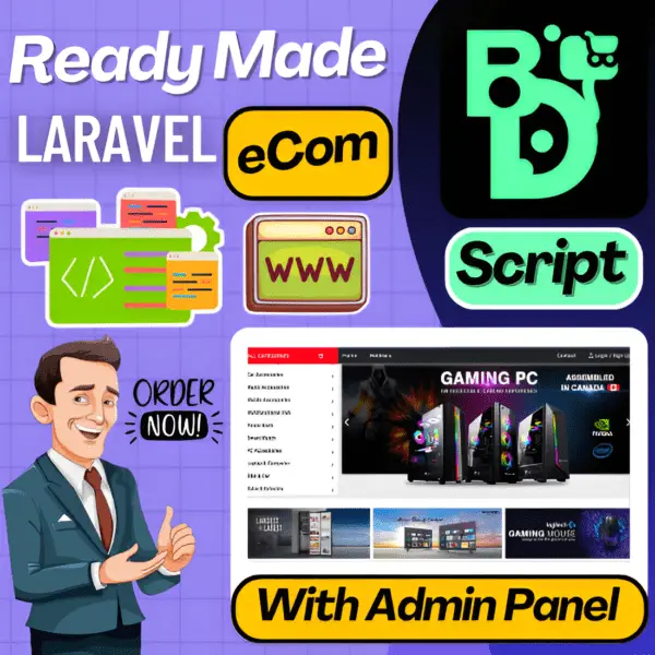 Laravel Full Gadgets and Accessories E-commerce Website Code Script With Admin Panel & – Use Unlimited Domain eCom8