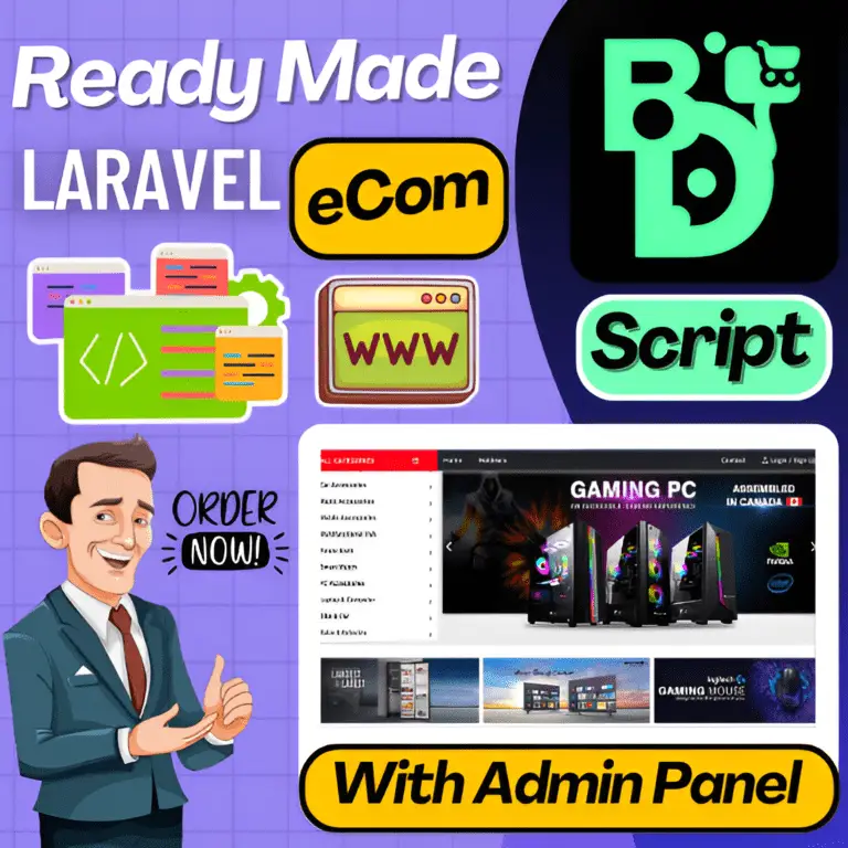 Laravel Full Gadgets and Accessories E-commerce Website Code Script With Admin Panel & – Use Unlimited Domain eCom8