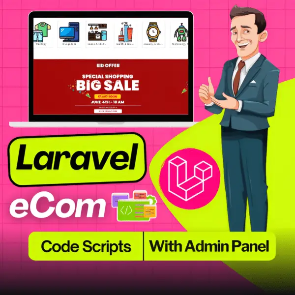 Laravel Full Premium E-commerce Website Code Script With Admin Panel & – Use Unlimited Domain eCom6