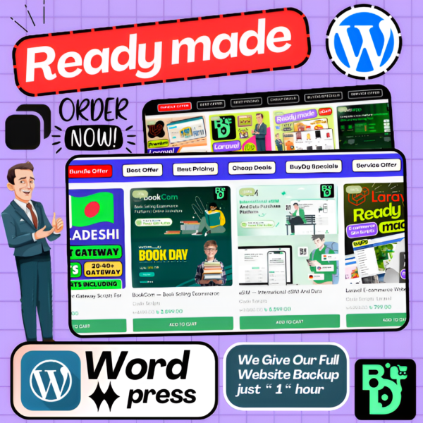 Wordpress Website ready made template clone buydg.com