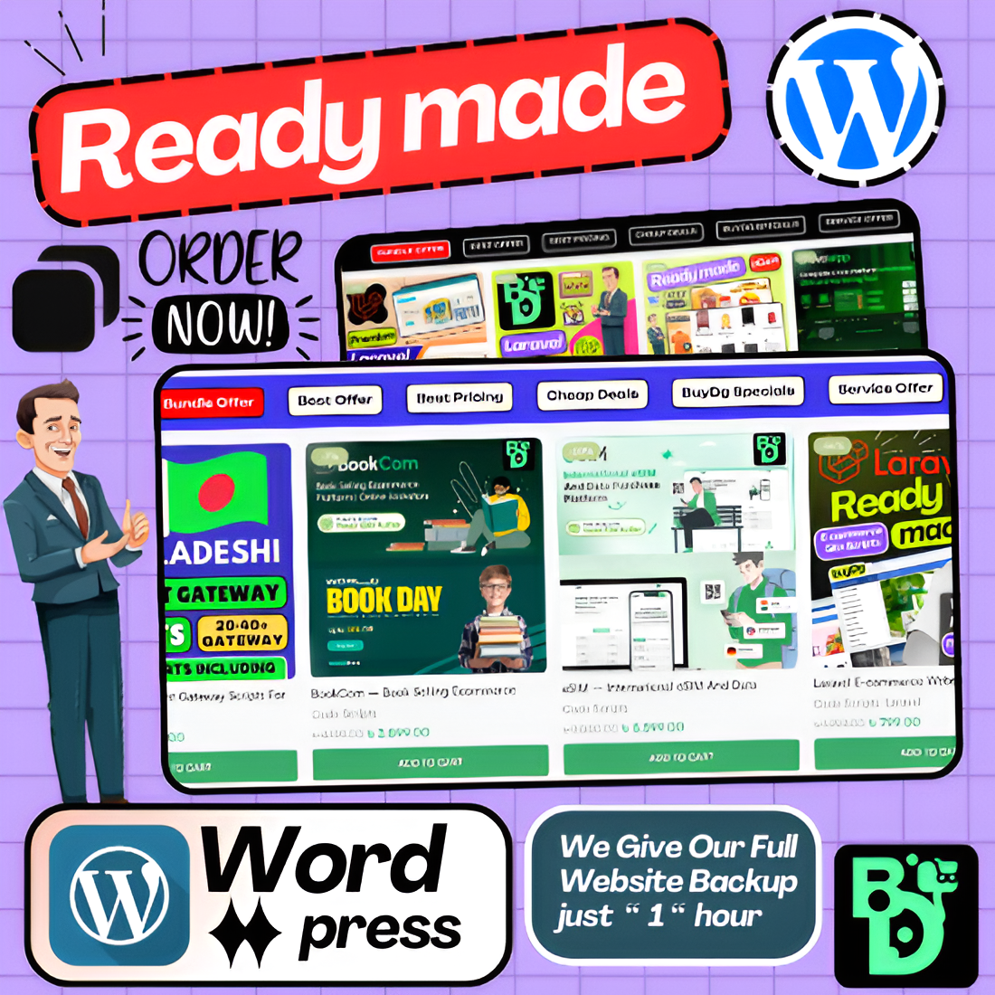 Wordpress Website ready made template clone buydg.com