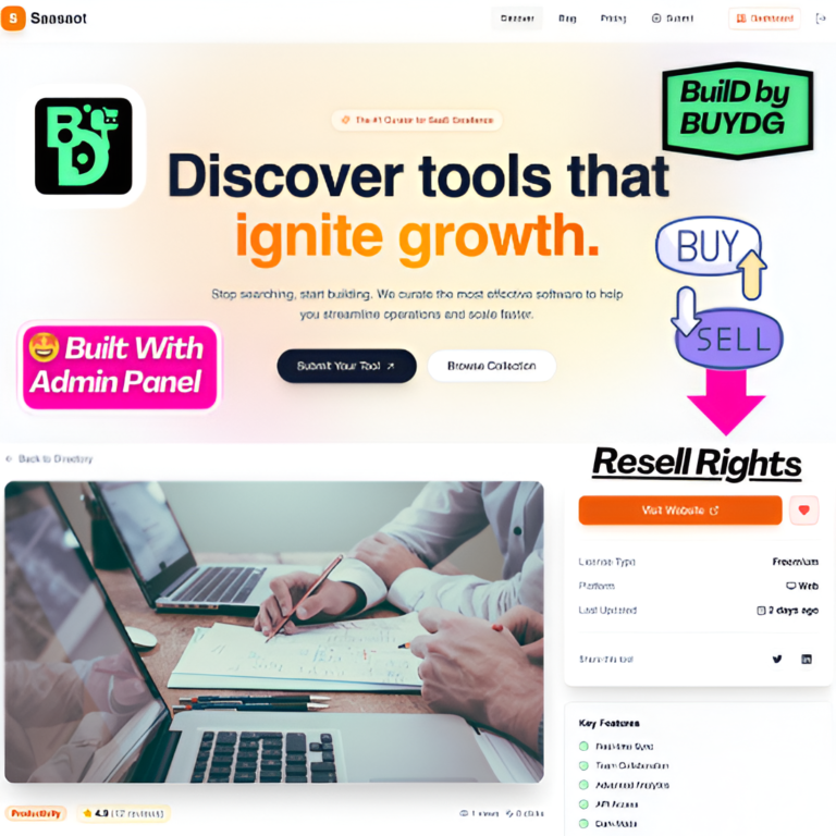 Ai Tools & Website Tools Listing Submit Dynamic Design Code Scripts For Sale Built By BuyDg,com