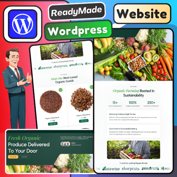 GreenFarms - Organic Foods Selling Wordpress E-Commerce Readymade Website With Full Setup Free In Your Panel !
