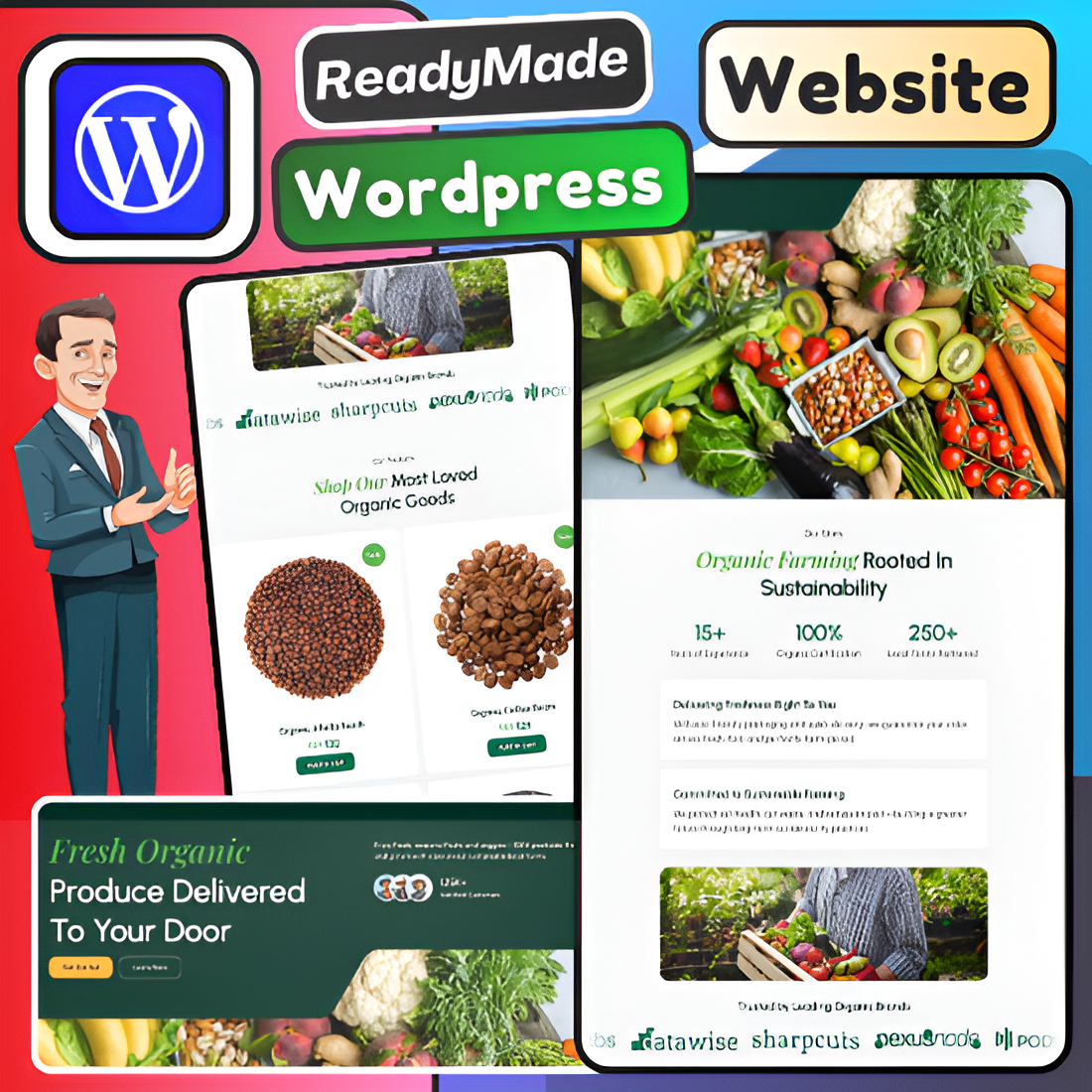 GreenFarms - Organic Foods Selling WordPress E-Commerce Readymade Website With Full Setup Free In Your Panel !