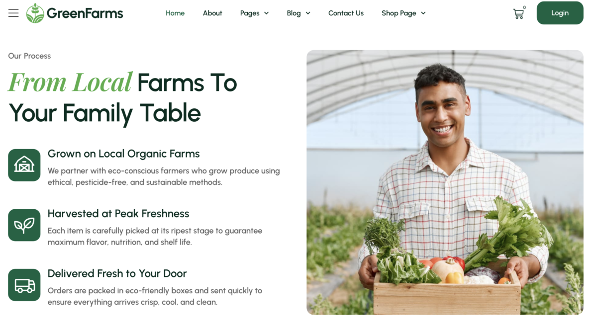 GreenFarms - Organic Foods Selling Wordpress E-Commerce Readymade Website / With Full Setup Free In Your Panel ! - Image 2