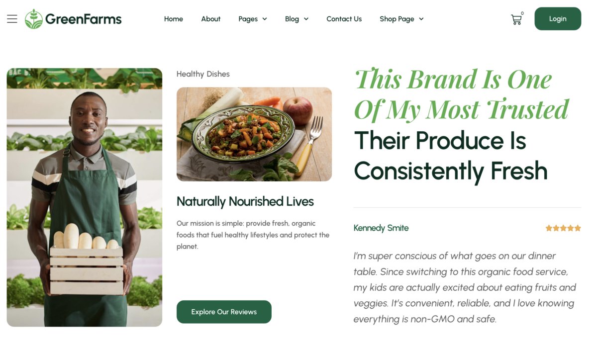 GreenFarms - Organic Foods Selling Wordpress E-Commerce Readymade Website / With Full Setup Free In Your Panel ! - Image 6