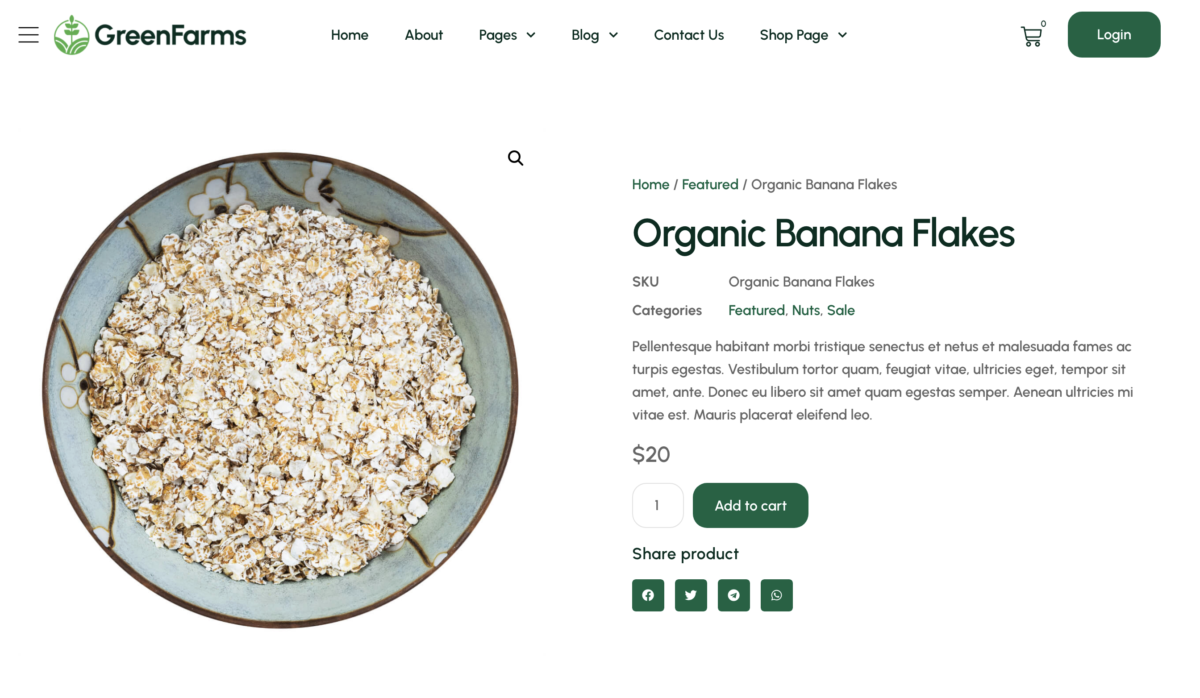 GreenFarms - Organic Foods Selling Wordpress E-Commerce Readymade Website / With Full Setup Free In Your Panel ! - Image 10