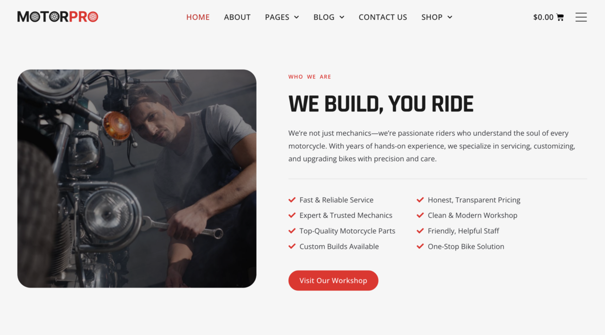 MotorPro - Wordpress Readymade Motorcycle Shop and Retail Website With Free SetUp In Your Panel Just Minutes - Image 4