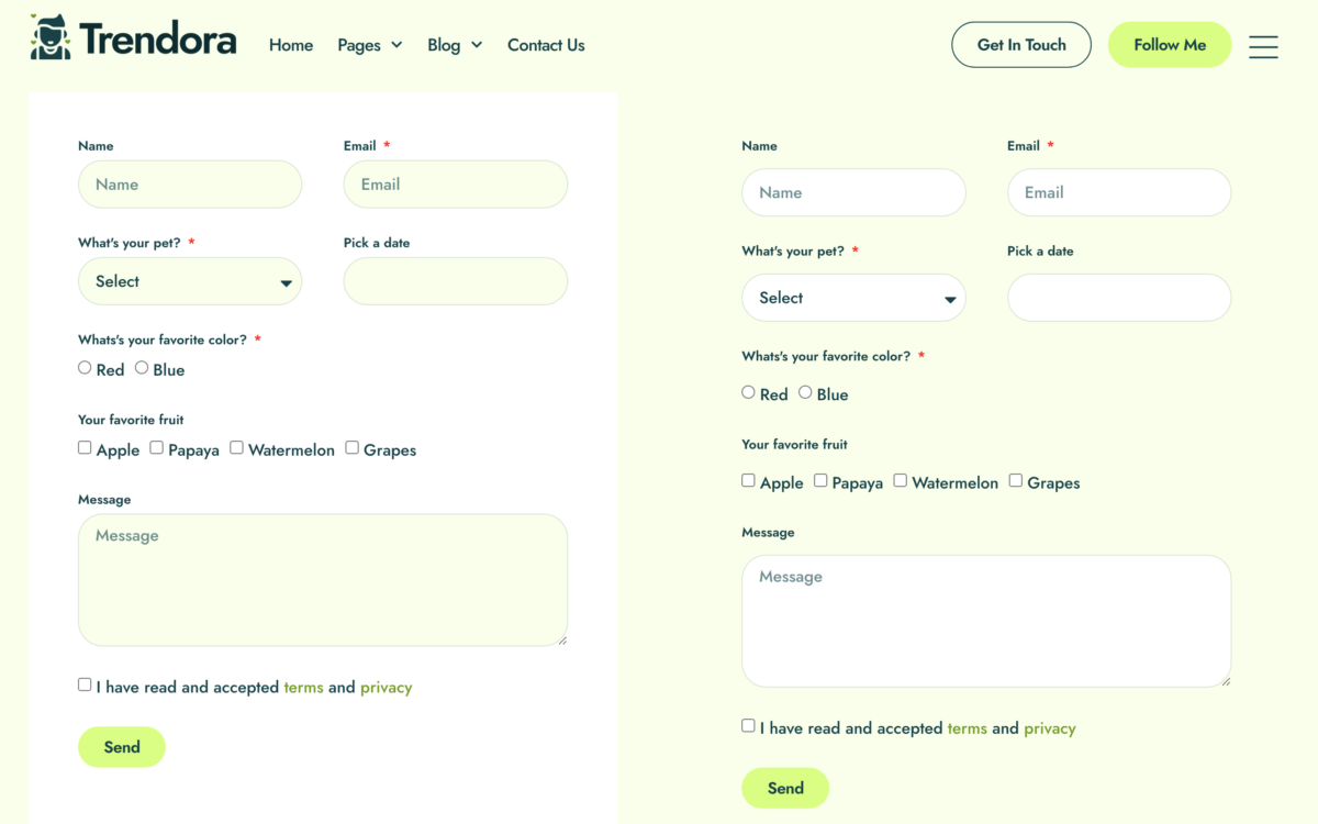 Trendora - Personal, Agency Or/ Content Creators influencers Online Details Presence Stunning Modern Portfolio Readymade Website Template - Image 8